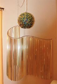 Curtis Jere kinetic sculpture - AVAILABLE ribbon Lucite spaghetti swag lamp - SOLD