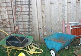 GARDEN CART AND WHEELBARROW - SOLD