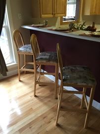 Maple frame bar stools