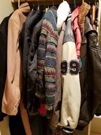 Assorted mens clothing.