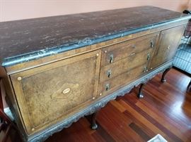 Vintage chest with marble top