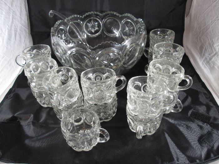  Punch Bowl, Cups & Ladle       http://www.ctonlineauctions.com/detail.asp?id=704494