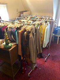 20 racks of clean clothes- large sizes 12 plus