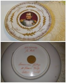 Signed and numbered China plate Napoleon made exclusively for Rich's