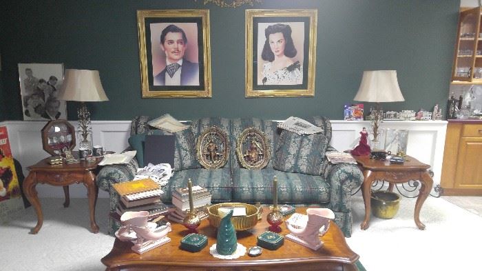 Gone With the Wind collection large portraits of Rhett Butler and Scarlett O'Hara