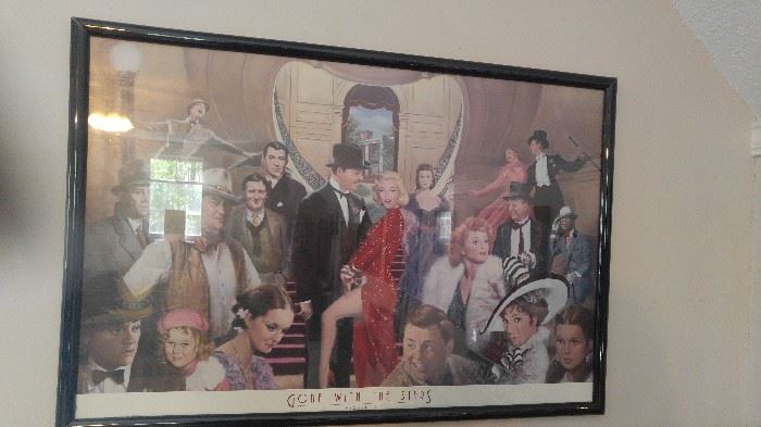 Limited edition picture called Gone With the Stars featuring Marilyn Monroe and others