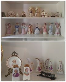 Beautiful ladies bisque porcelain figurines and bust