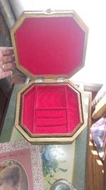 Beautiful decoupage Victorian lady jewelry box