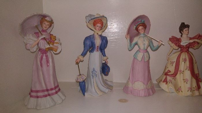 Gorham and Lenox lady figurines