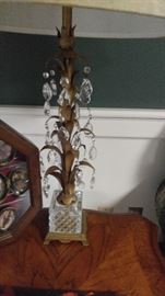 Beautiful vintage lamp with prisms
