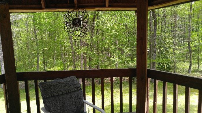 Upper gazebo overlooks 5 acres in the backyard watch the deer and the turkey as you relax