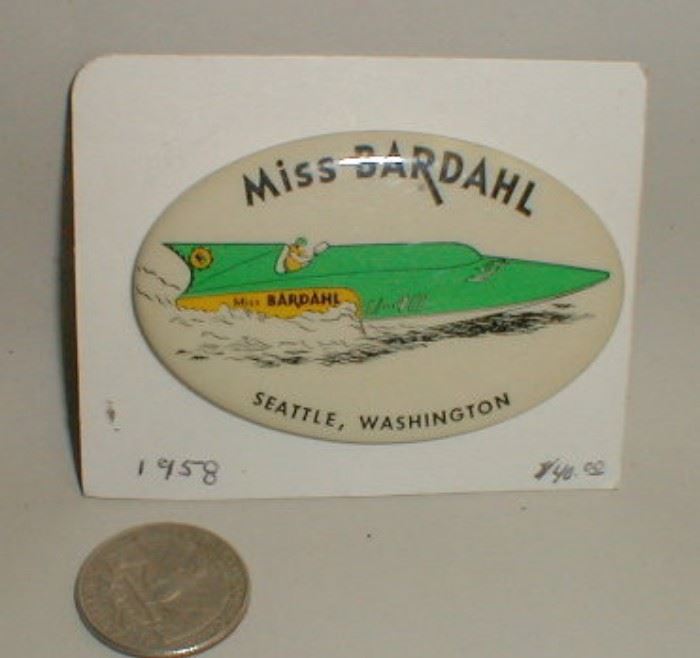 Miss Bardahl 1958 pin
