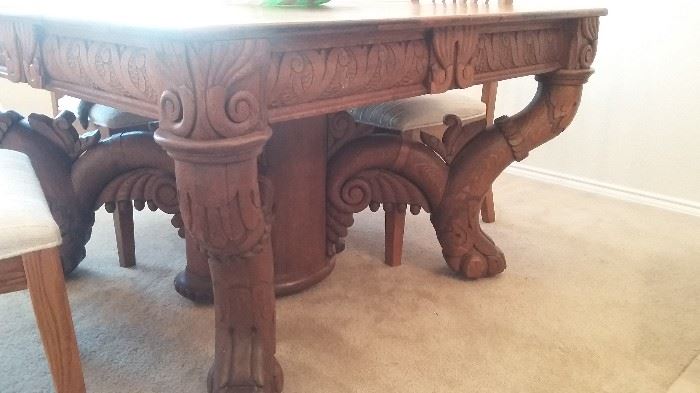 1800"s carved table.