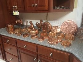 Vintage copper molds!