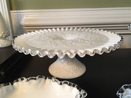 Fenton Milk Glass cake stand.