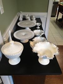 Large collection of Fenton Milk Glass!! 