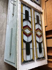 Two sets of stained glass panels.  They need frames, but would make a nice project