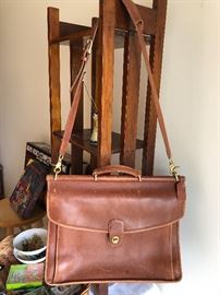 Coach leather briefcase is barely broken in