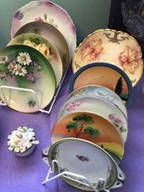 And hand painted plates a plenty
