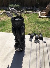Set of golf clubs
