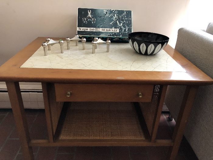  This in table could use a little TLC but will sell it as a  set 