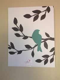 Bird on canvas