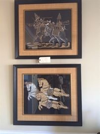 Vintage Asian art sold as pair