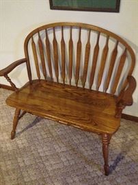 Colonial Oak Love seat