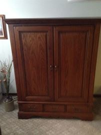 Oak Entertainment Armoire  fits 43" flatscreen