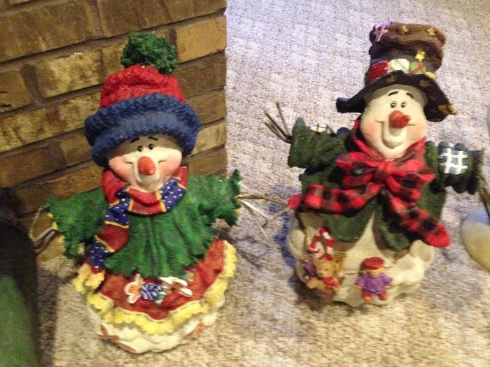 Numerous Christmas figurines