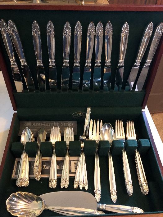 59pc International Sterling Silver Flatware Set with 5 Serving Pieces