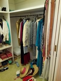 closets full of woman's clothing 