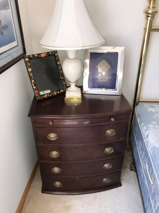 Pair of matching night stands and lamps