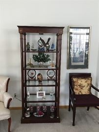 Lighted eterge with decorative items