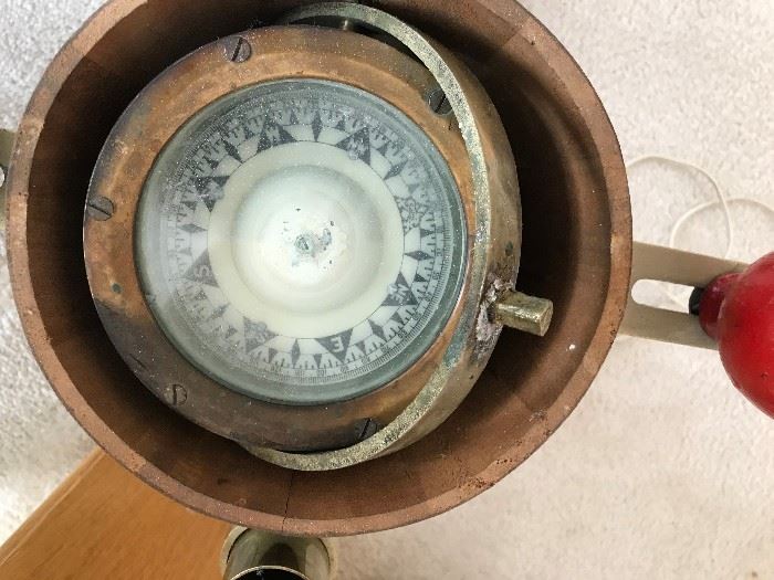 Compass from inside binnacle