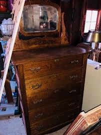Vintage oak chest of drawers from the Estel Beach residence in Litchfield
