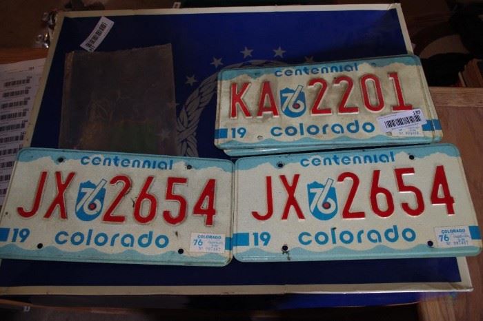 License plates- Centennial Colorado