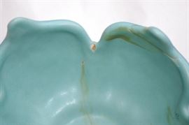 Van Briggle Ming Blue Glaze  Butterfly Bowl and Lotus Flower