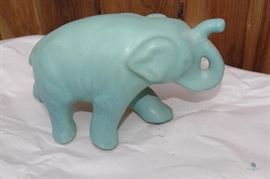 Van Briggle Elephant- Blue Ming Glaze