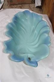 Van Briggle Signed Leaf Bowl circa 1980's Ming Blue 