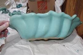 Van Briggle Signed Leaf Bowl circa 1980's Ming Blue 