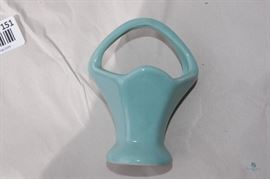 Glazed Pottery- Ming Blue Basket and Ashtray numbered 411 & 263