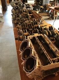 Engine blocks, crank shafts, cam shafts