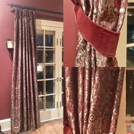 $8000 custom black out drapes (6 panels available)