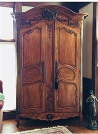 hand carved armoire 