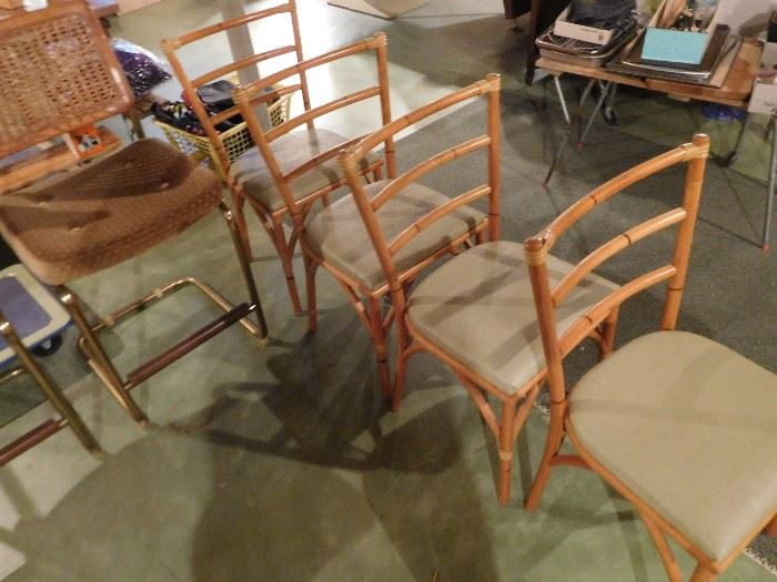 four  heywood  wakefield  chairs  that  go  with  Heywood  Wakefield  dinette  table