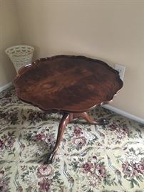 Antique pie crust, low table