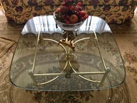 Glass coffee table