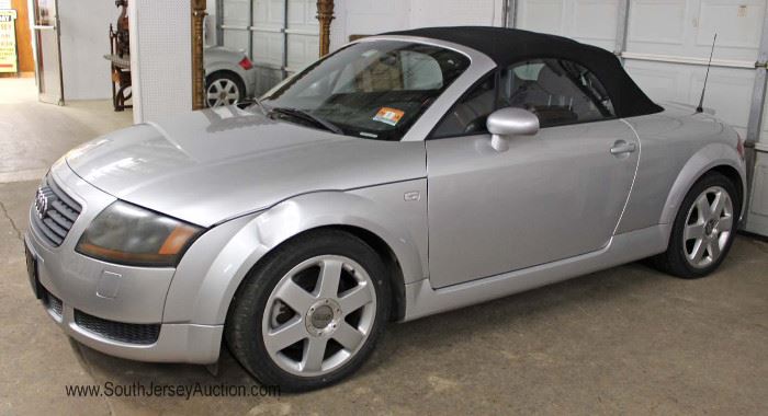  SUMMERS COMING — TIME DROP THE TOP

with This South Beach Miami 2001 Audi TT Quattro Roadster

6 Speed Convertible with Baseball Glove Leather Interior,

2 Brand New Tires, AM/FM 6 Disk CD Player, Power Windows, Power Locks,

and Power Top, Odometer Reads 107 Miles,

Comes with Clean Carfax and all Service Records From Dealer
Located Inside – Auction Estimate $4000-$8000 