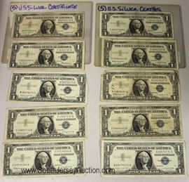 LARGE Selection of Silver Certificate $1.00 Bills
Located Inside - Auction Estimate $50-$100 each
